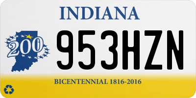 IN license plate 953HZN
