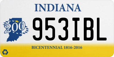 IN license plate 953IBL