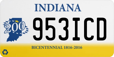 IN license plate 953ICD