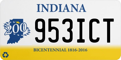 IN license plate 953ICT