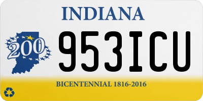 IN license plate 953ICU