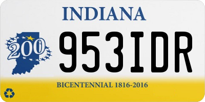 IN license plate 953IDR