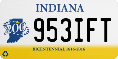 IN license plate 953IFT