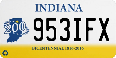 IN license plate 953IFX