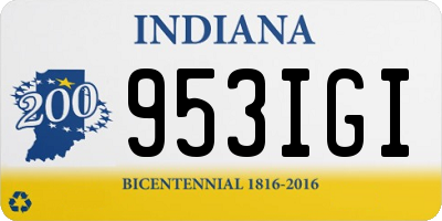 IN license plate 953IGI