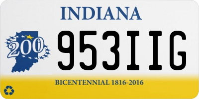 IN license plate 953IIG