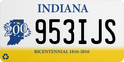 IN license plate 953IJS