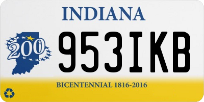 IN license plate 953IKB