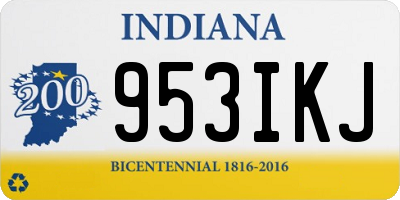 IN license plate 953IKJ