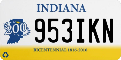 IN license plate 953IKN