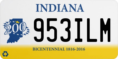 IN license plate 953ILM
