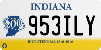IN license plate 953ILY