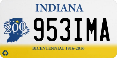 IN license plate 953IMA