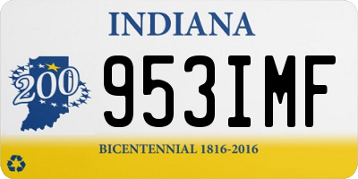 IN license plate 953IMF