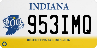 IN license plate 953IMQ