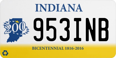 IN license plate 953INB