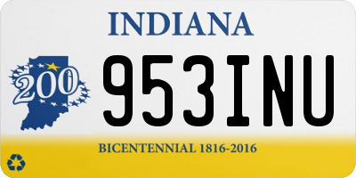 IN license plate 953INU
