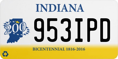 IN license plate 953IPD