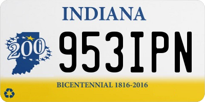 IN license plate 953IPN