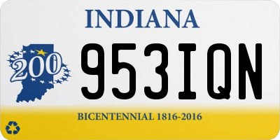 IN license plate 953IQN