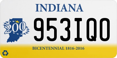IN license plate 953IQO