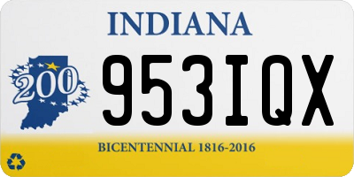 IN license plate 953IQX