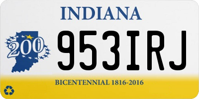 IN license plate 953IRJ