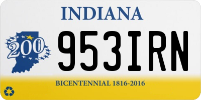IN license plate 953IRN