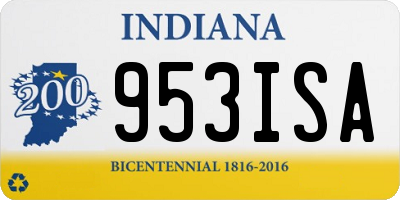 IN license plate 953ISA