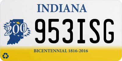 IN license plate 953ISG