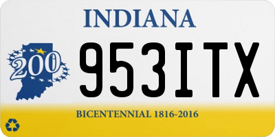 IN license plate 953ITX