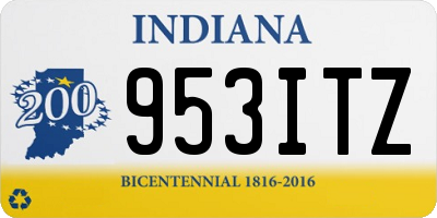 IN license plate 953ITZ