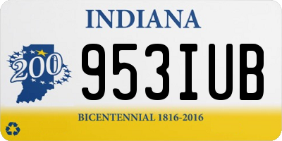 IN license plate 953IUB