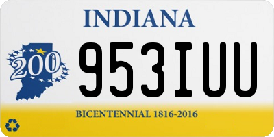 IN license plate 953IUU