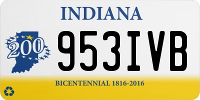 IN license plate 953IVB
