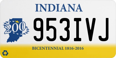 IN license plate 953IVJ