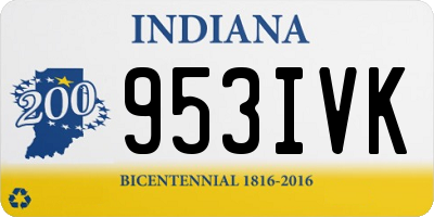 IN license plate 953IVK