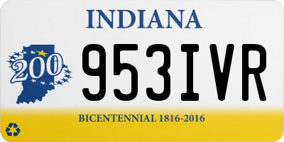 IN license plate 953IVR