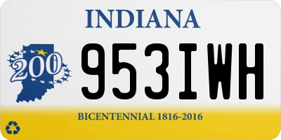 IN license plate 953IWH