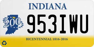 IN license plate 953IWU