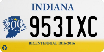 IN license plate 953IXC