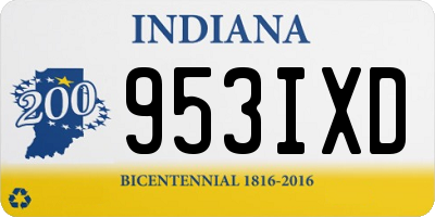 IN license plate 953IXD