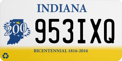 IN license plate 953IXQ