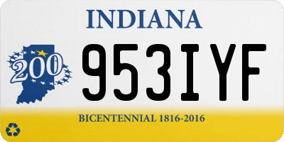 IN license plate 953IYF