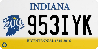 IN license plate 953IYK