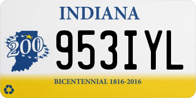 IN license plate 953IYL