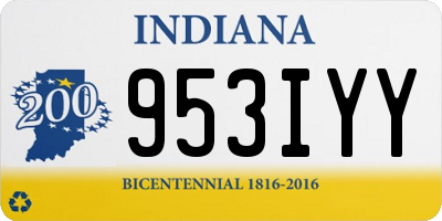 IN license plate 953IYY