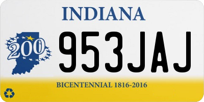 IN license plate 953JAJ