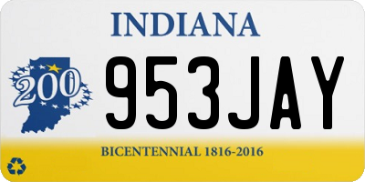IN license plate 953JAY