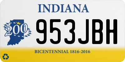 IN license plate 953JBH